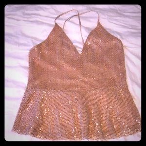 Brand new express sequin top
